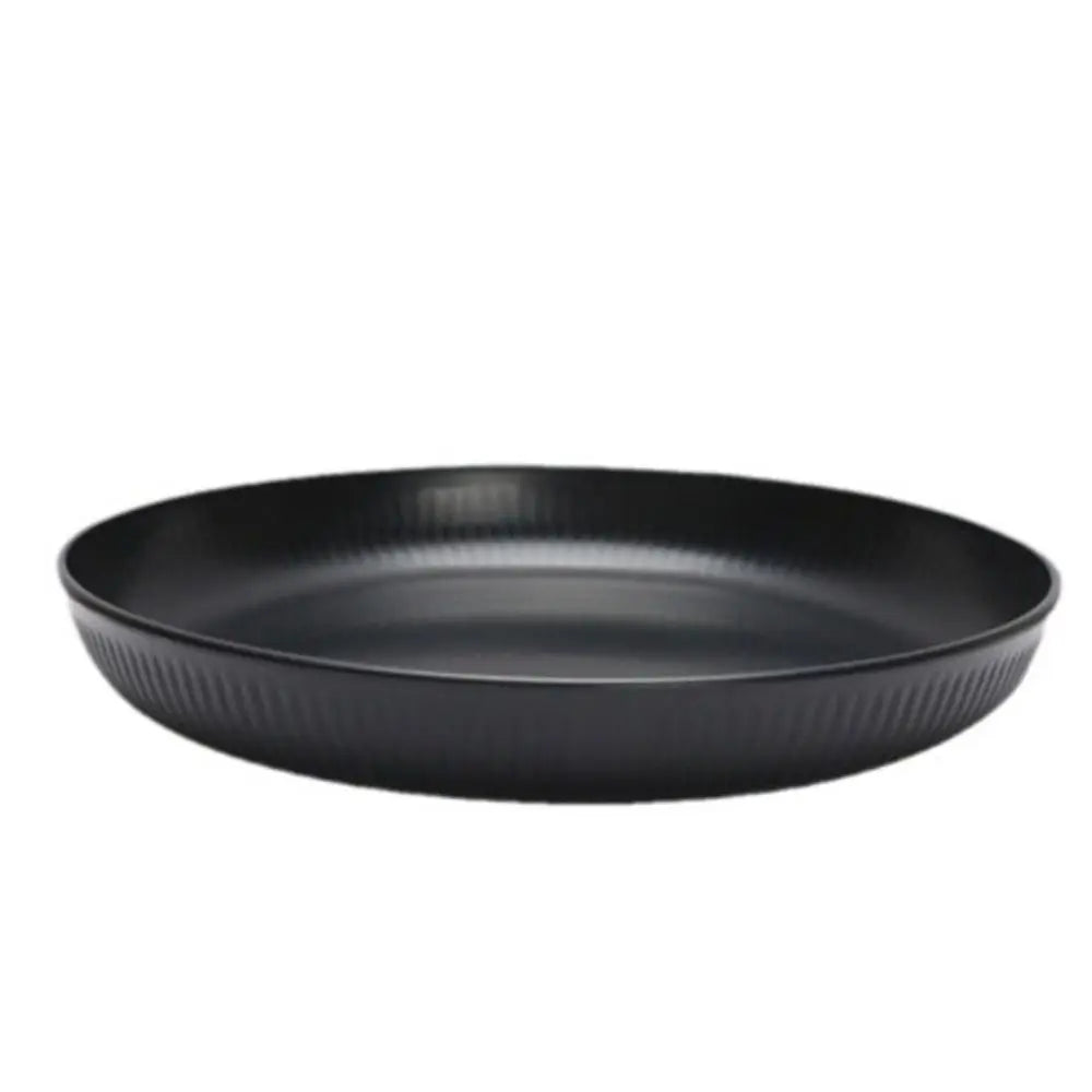 Black plastic cutlery set plates spitting dishes bowl cups cutlery for outdoor camping party