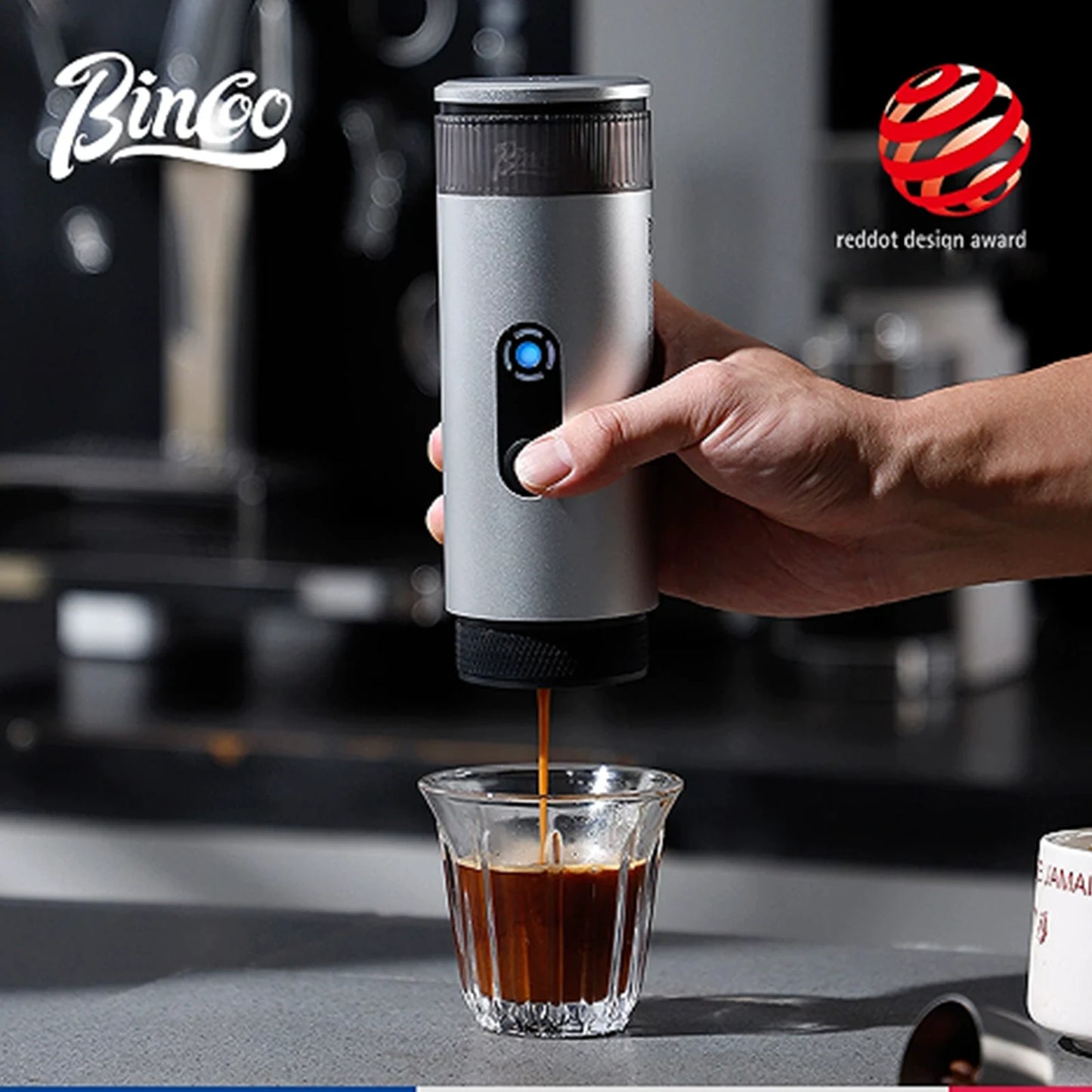 Bincoo Camping Portable Coffee Machine，Electric Wireless Heating Concentrate Extraction Espresso Machine，Design RedDot Award Hot