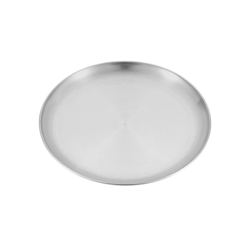 Stainless Steel Plates Camping Plates Reusable Dinner Plates Feeding Serving Tableware for Outdoor Camping Hiking Picnic BBQ