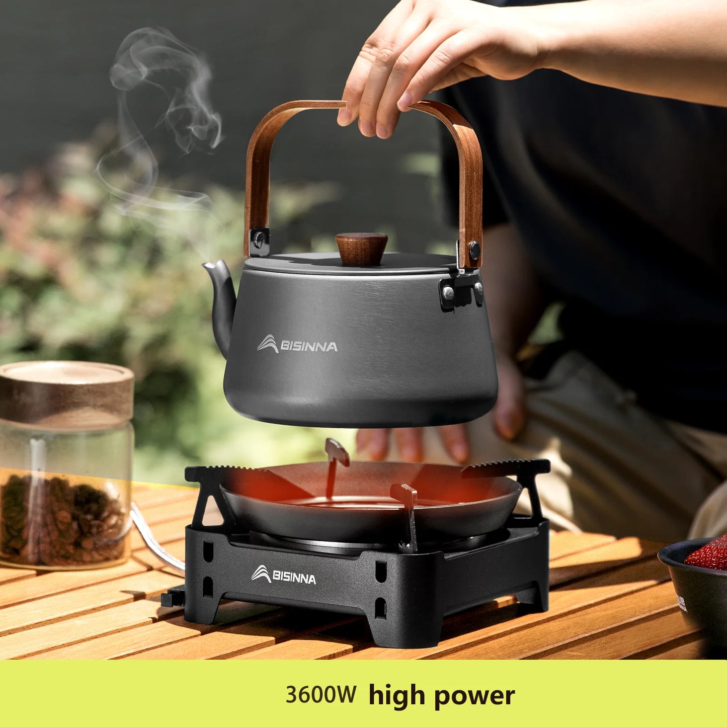 BISINNA Camping Gas Stove 3600W High-power Infrared Card Stove Portable Lightweight Split Type Gas Burner Outdoor Picnic Hiking