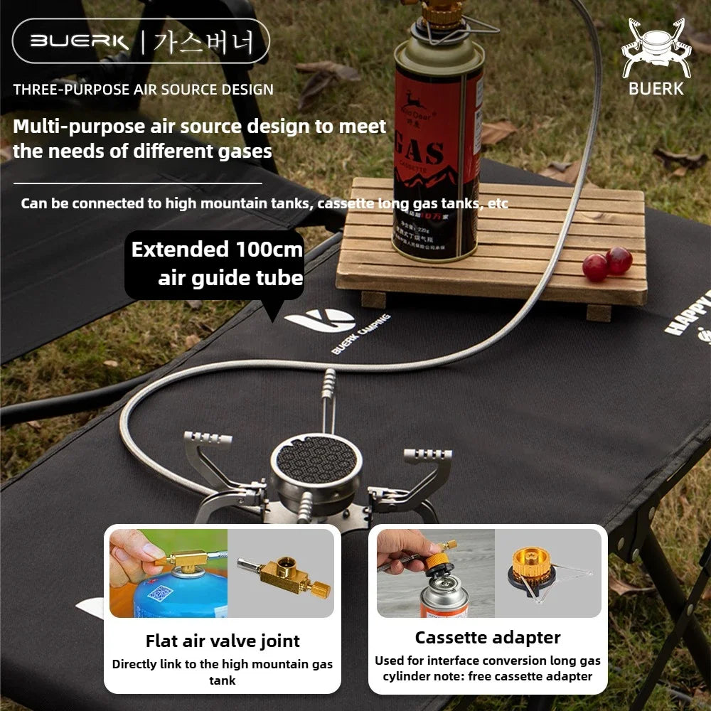 BUERK Outdoor Infrared burner Outdoor mini Stove Camping Cooking Ultralight Folding Mini Burner Camp Cooking Supplies