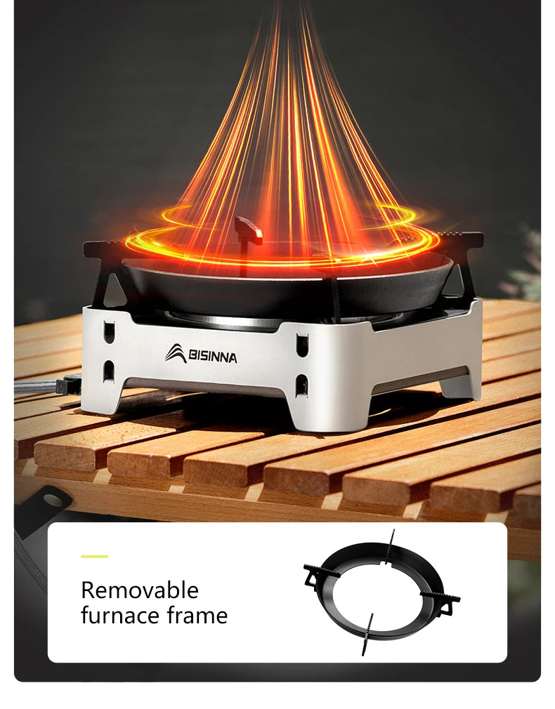 BISINNA Camping Gas Stove 3600W High-power Infrared Card Stove Portable Lightweight Split Type Gas Burner Outdoor Picnic Hiking