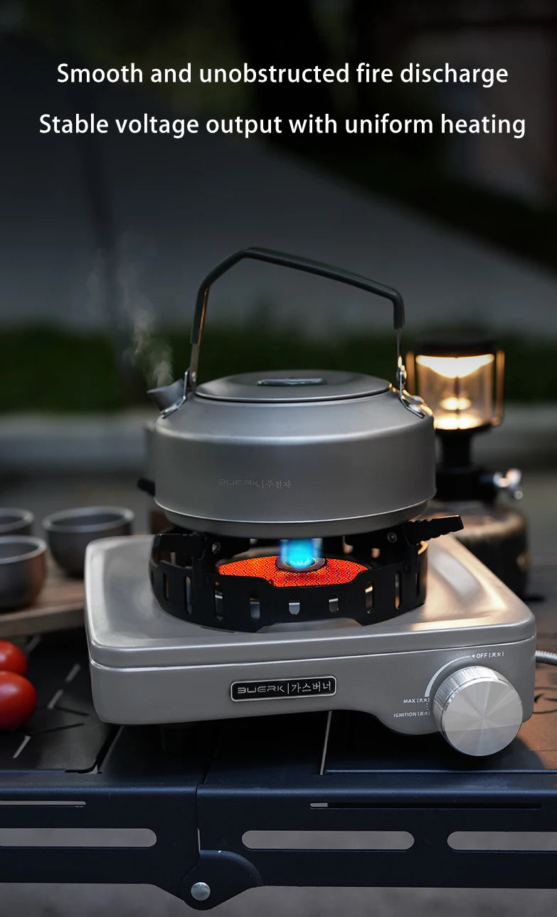 BUERK Camping Gas Stove 8000W High-power Infrared Card Stove Portable Lightweight Split Type Gas Burner Outdoor Picnic Hiking