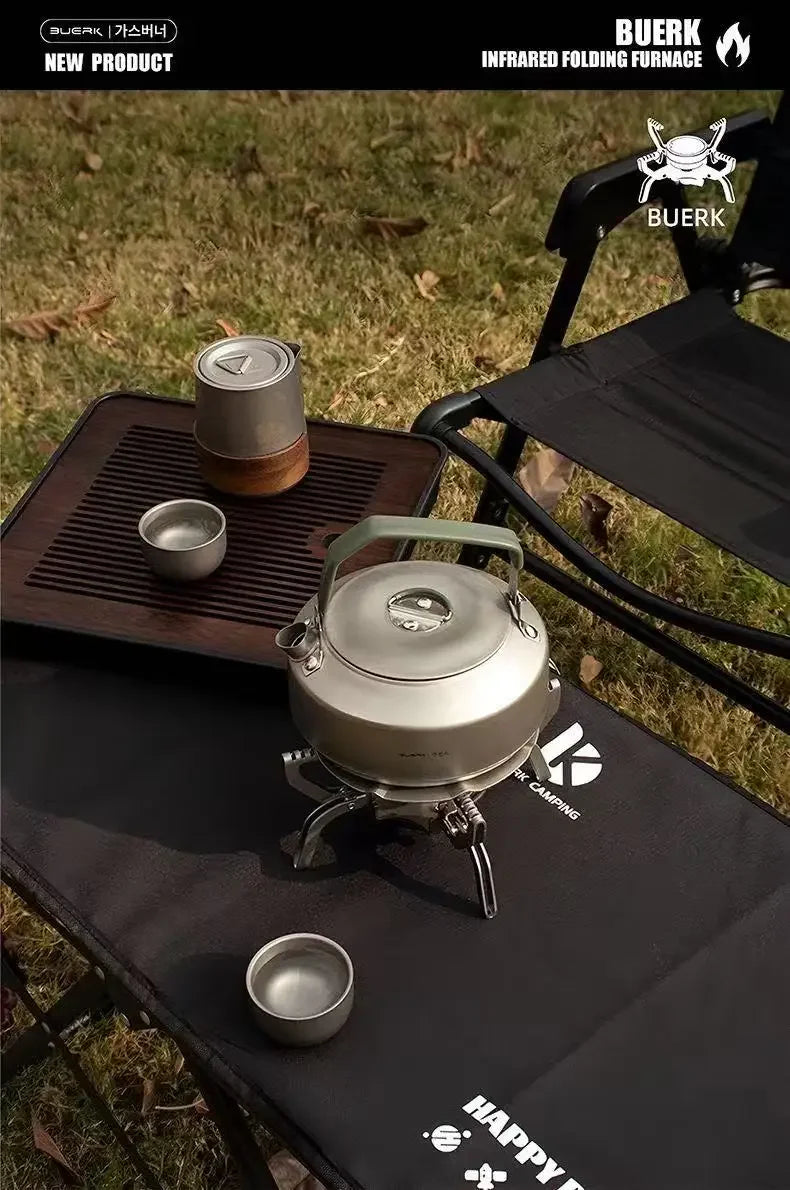 BUERK Outdoor Infrared burner Outdoor mini Stove Camping Cooking Ultralight Folding Mini Burner Camp Cooking Supplies