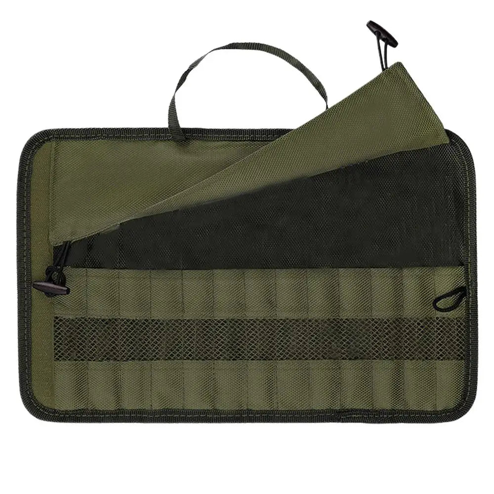 Outdoor Camping Cutlery Storage Bag Portable Roll Up Pouch Bag Cutlery Storage Water Resistant Case For Forks Spoons Chopstick